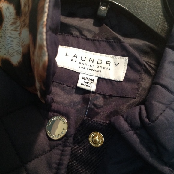 🎁NWT Laundry Shelli Segal LA Navy quilted coat S M or L - Picture 5 of 8